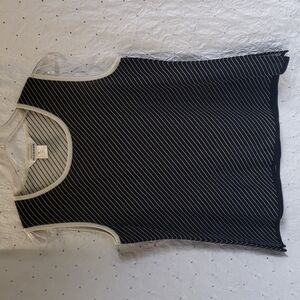 Missok black striped sleeveless tank top M